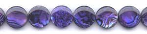 Purple Dyed Abalone Dime Beads