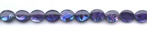 Purple Dyed Abalone Flat Oval Beads