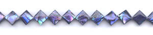 Purple Dyed Abalone Square Diamond Beads
