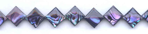 Purple Dyed Abalone Square Diamond Beads
