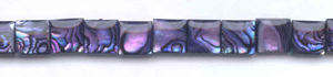 Purple Dyed Abalone Flat Square Beads