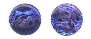Purple Dyed Coin Shell Abalone Pendant Beads