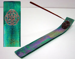 CELTIC DESIGN GLASS INCENSE HOLDER