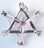 Merkaba Star Pendant With Chakra Gems