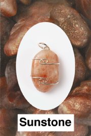 Sunstone Wire Wrapped Pendants