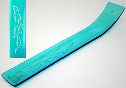 3 DOLPHINS ETCH GLASS INCENSE H0LDER