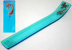 KOKOPELLI GLASS INCENSE Holder 10in.