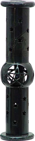 GERMANY BLACK SOAPSTONE PENTACLE TOWER BALL