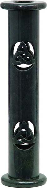 GERMANY SMOKING TOWER-TRINITY KNOT SOAPSTONE BLACK