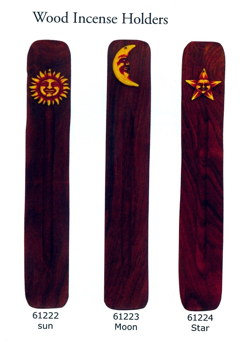 Wood Incense Holders Sun, Moon, Stars