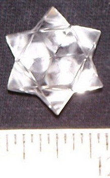  12-point Merkaba-Octahedron Star in Clear Quartz 