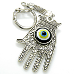 EVIL EYE PROTECTION HAMSA HAND KEYCHAIN