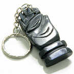 LUCKY EYE and HAND BLACK JADE KEYCHAIN