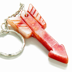 LUCKY ARROWHEAD RED JADE Keychain