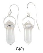 Clear Quartz Point Earrings