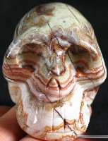 Crazy Lace Agate Skulls