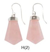 Rose Quartz Faceted Drop Earrings