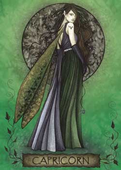 Capricorn Fairy Greeting Cards