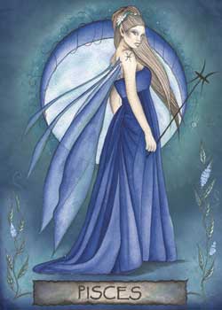 Pisces Fairy Greeting Cards