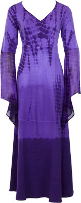 DRESS - PURPLE TYE DYE KNIT COTTON 