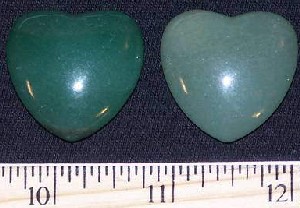 Green Aventurine Puffy Hearts