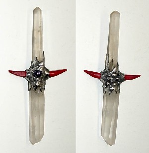 Madagascar Quartz Laser Points Crystal Athame Knife 