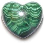 Malachite Puffy Heart 