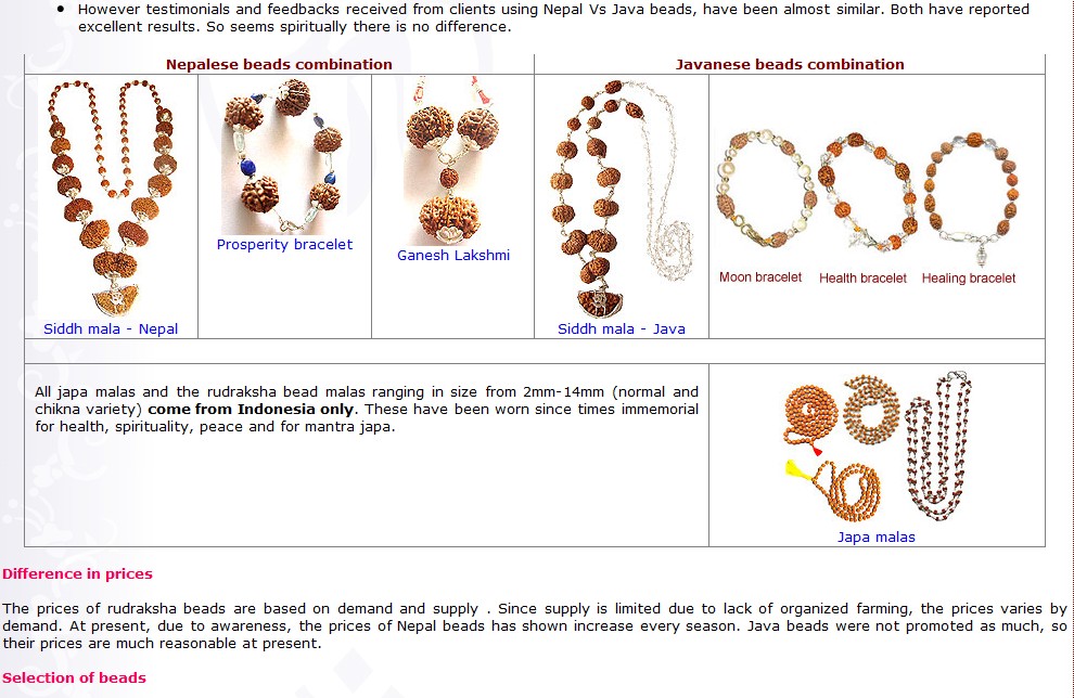 Nepal And Java Indonesian Mukhi Rudraksha Beads