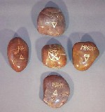 Altar Stones: River Rock Futhark Script