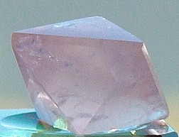 ROSE QUARTZ OCTAHEDRON PLATONIC SOLID #1 