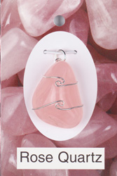 Rose Quartz Wire Wrapped Pendants