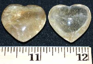 Rutilated Quartz Puffy Heart 