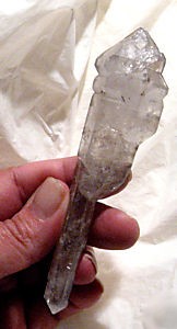 TIBETAN SMOKEY QUARTZ CRYSTAL SCEPTER WAND