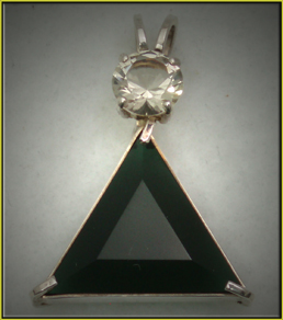 Star of David Pendants Siberian Green Quartz