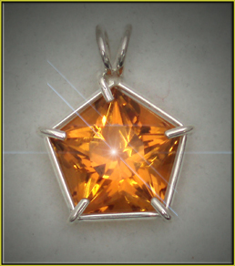 Star of Venus Pendant -Siberian Gold Quartz