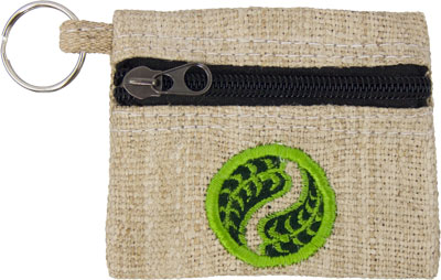 COIN PURSE - HEMP LEAF YIN YANG 