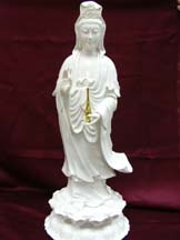 Standing Kuan Yin on Lotus