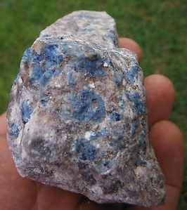 Blue Lazulite In Matrix Rough