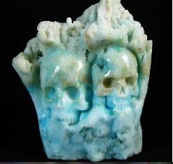 Double Skull Crystal Stone Skulls