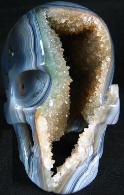 Stone Crystal Geode Skulls