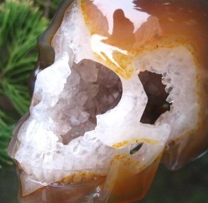 Stone Crystal Geode Skulls