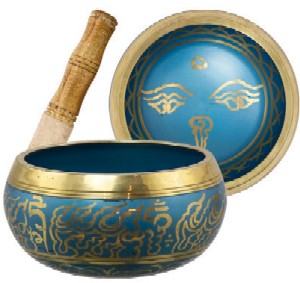 Colored Singing Bowl Medium Eye of the Buddha