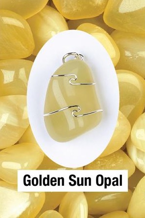 Golden Sun Opal Wire Wrap Pendants