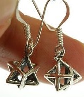 Sterling Silver Merkaba Earrings